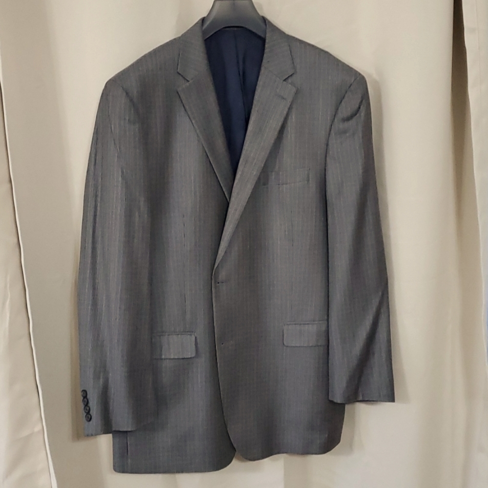 Ralph Lauren Blazer 48L blue and gray pattern good shape